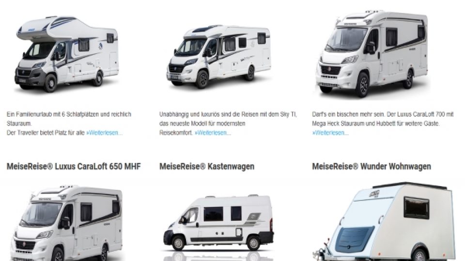 MeiseReise® Für jeden Anspruch das richtige Wohnmobil